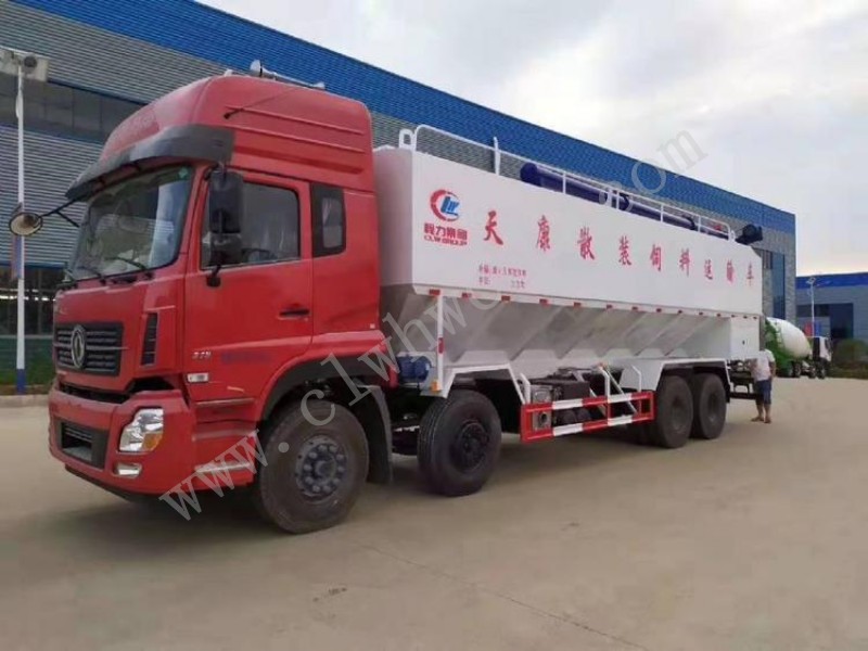 东风天龙前四后八40方散装饲料运输车 价格  报价 厂家